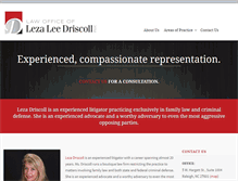 Tablet Screenshot of lezadriscoll.com